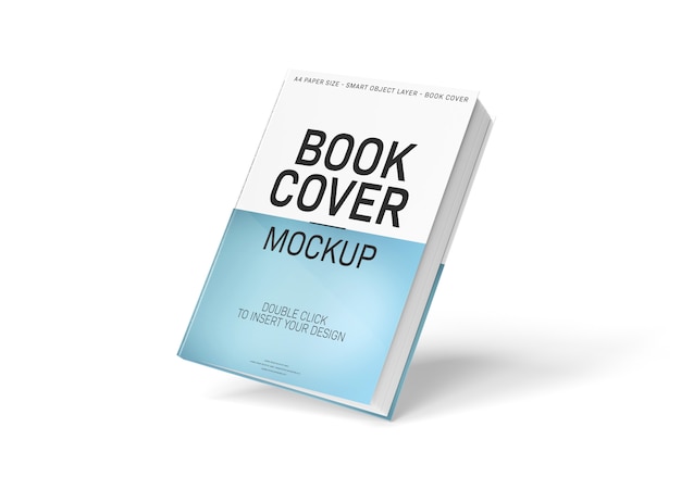 Blank a4 book cover mockup floating Premium Psd