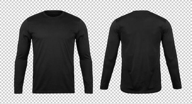 Premium PSD | Blank black long sleve tshirt mockup template