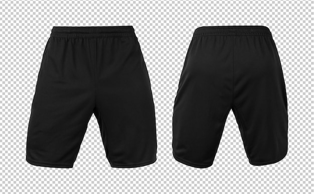 Premium PSD | Blank black shorts pant mockup