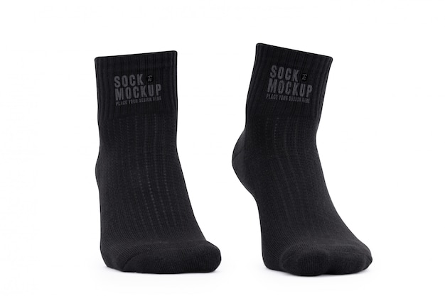 Download Premium PSD | Blank black socks mockup template for your ...