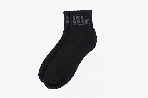 Premium PSD | Blank black socks mockup