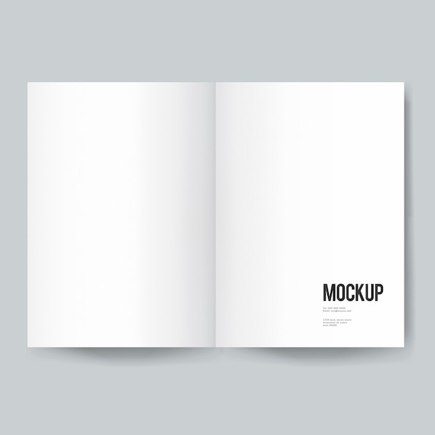 Download Free PSD | Blank book or magazine template mockup