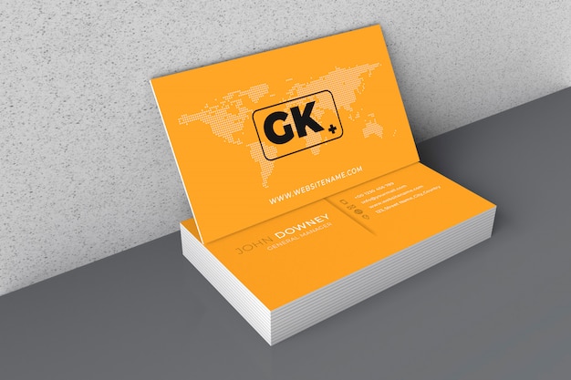 Download Premium PSD | Blank business card mockup.