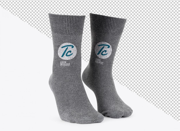 Download Premium PSD | Blank grey socks mockup template for your design