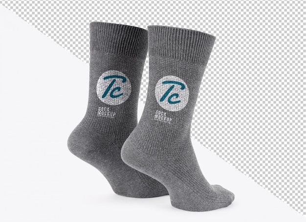 Download Blank grey socks mockup template for your design | Premium ...