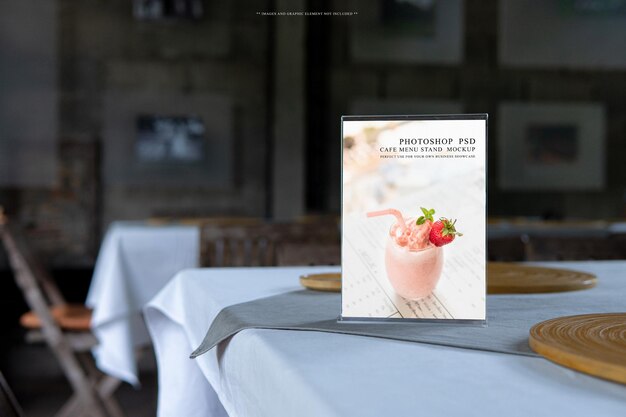 Download Пустая крышка держателя меню в шаблоне макета кафе и ресторана | Премиум PSD Файл