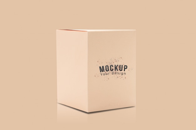 Download Blank orange product packaging box mockup for your design | Premium PSD File
