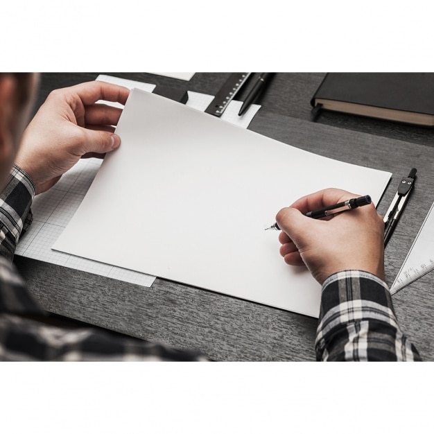 Blank page mock up design | Free PSD File