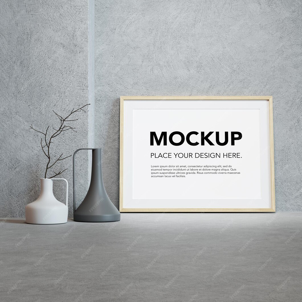 Premium PSD | Blank photo frame mockup