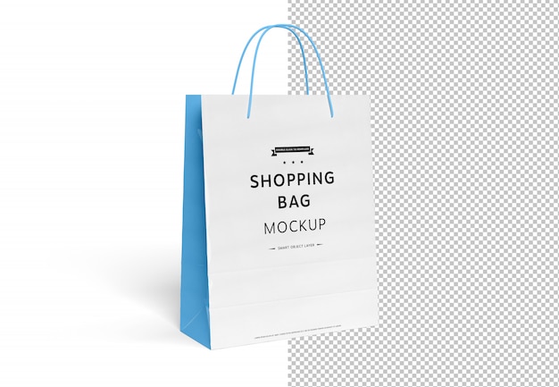 Download Blank shopping bag mockup cut out on white PSD file | Premium Download