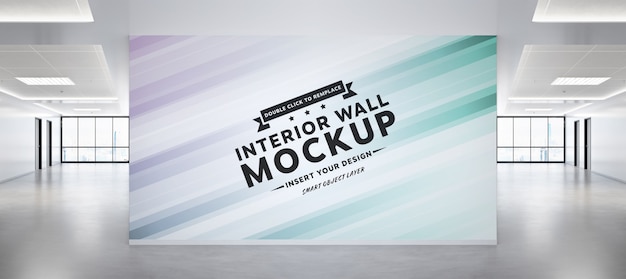 Download Blank wall in concrete office mockup PSD file | Premium Download