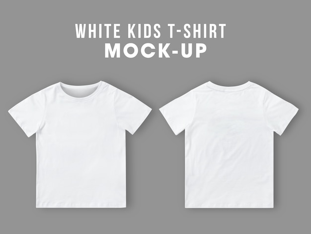 Download Blank white kids t-shirt mockup template PSD file | Premium Download