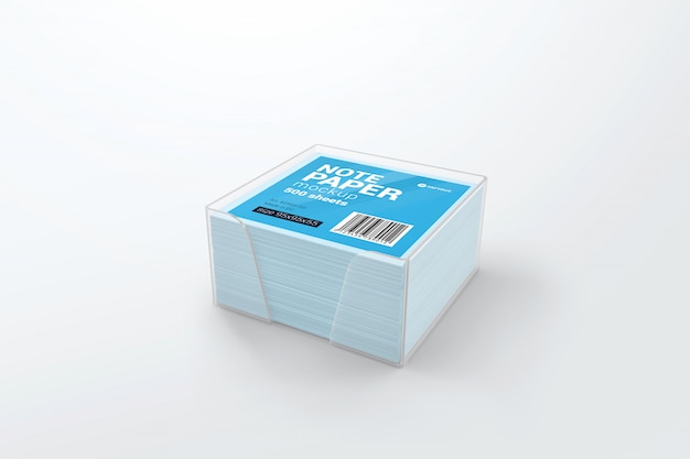 Download Block note paper plastic case mockup | Premium PSD File