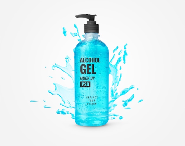 Download Blue alcohol gel bottle pump hand sanitizer advertising ...