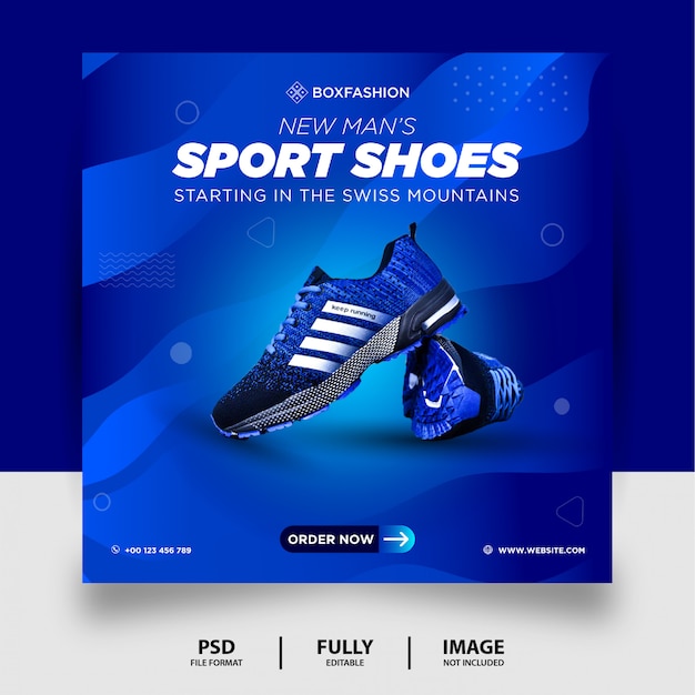 blue color sports shoes