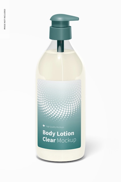 Download Free Psd Body Lotion Clear Bottle Mockup Front View