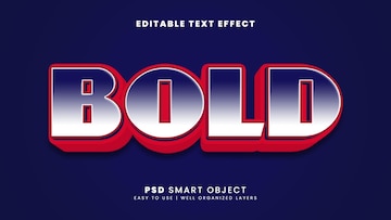 Premium PSD | Bold 3d editable text effect template