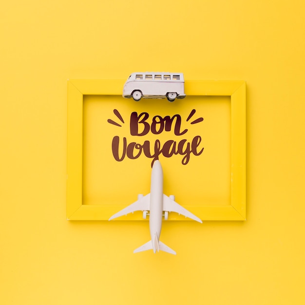 Bon Voyage Journey World Plane Bon Voyage Travel Personalised Card