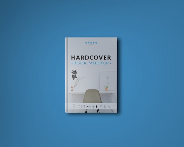 Download Book cover on blue background mock up PSD file | Free Download