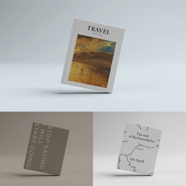 3d book cover template psd