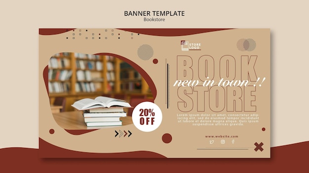 Free PSD | Bookstore ad banner template