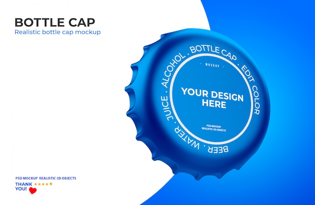 Download Bottle cap mockup | Premium PSD File