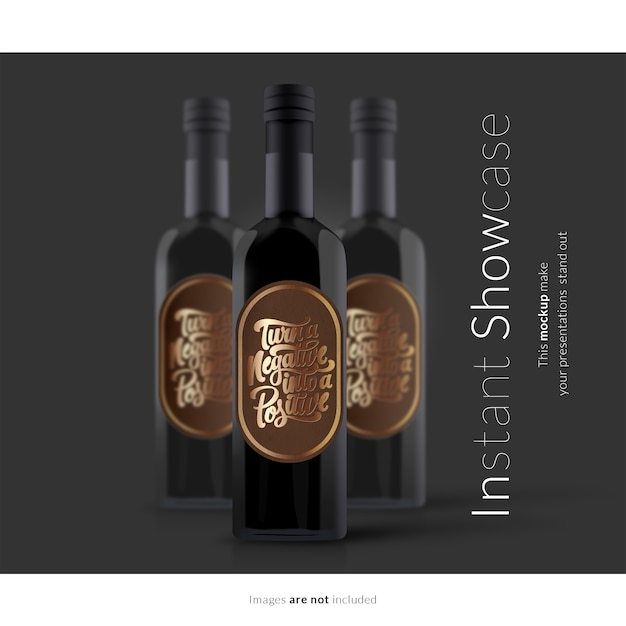 Bottle mock up PSD Template