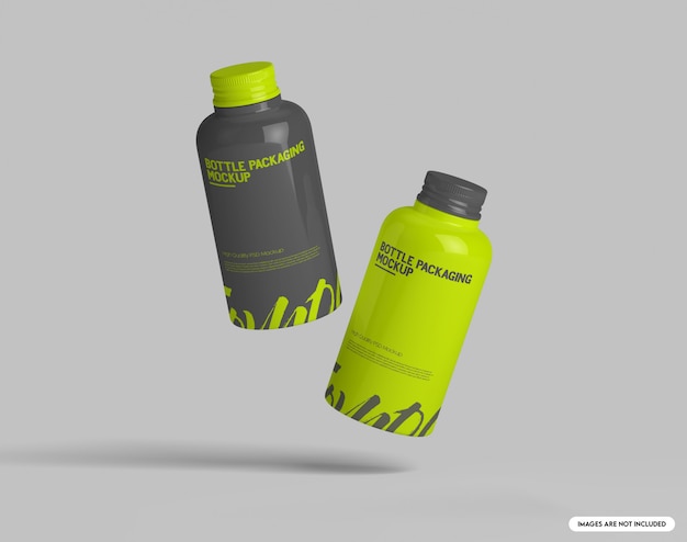 Premium PSD | Bottle packaging mockup