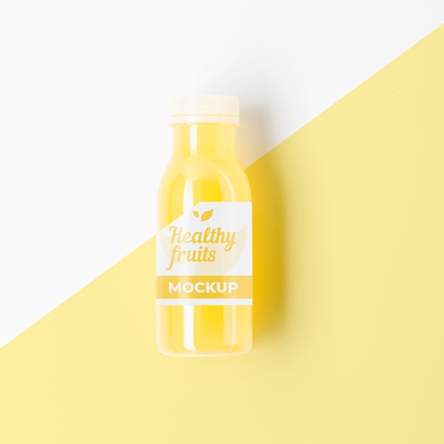 Download Free PSD | Bottle of yellow smoothie mock-up