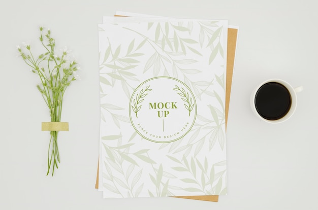 Download Free PSD | Bouquet of small flowers botanical mock-up