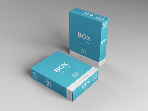 Download Premium PSD | Box mockup template