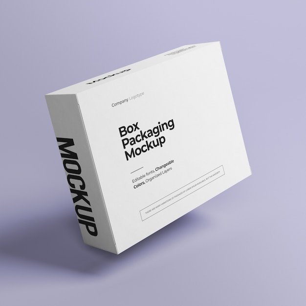 Download Premium PSD | Box mockup with changeable color