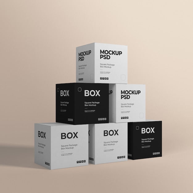 Download Box mockups | Premium PSD File
