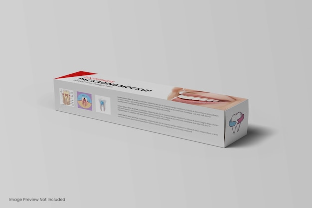 Download Premium PSD | Box packaging toothpaste mockup isolated