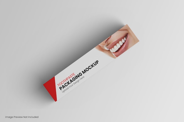 Download Premium PSD | Box packaging toothpaste mockup isolated