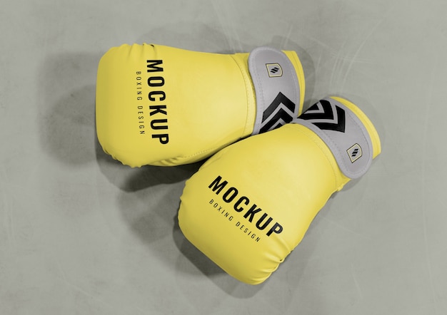 Premium PSD | Boxing gloves mockup design