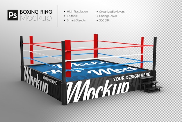 Download Premium Psd Boxing Ring Mockup Design Rendering