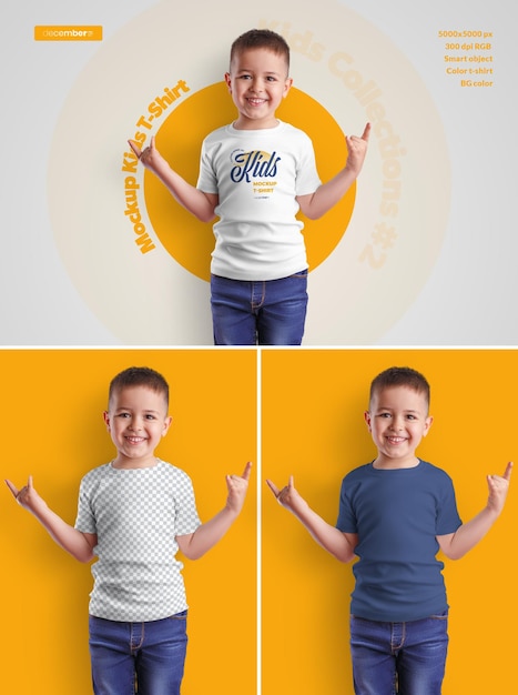 Download Premium Psd Boy Kids T Shirt Mockups Design Is Easy In Customizing Images Design On T Shirt T Shirt Color Color Background