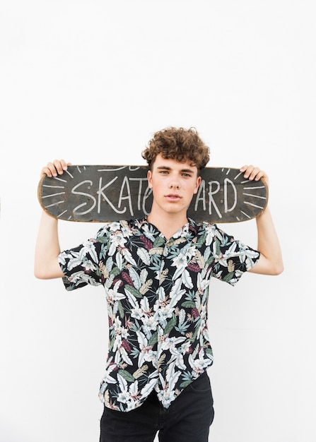 Download Boy with skateboard mockup | Free PSD File