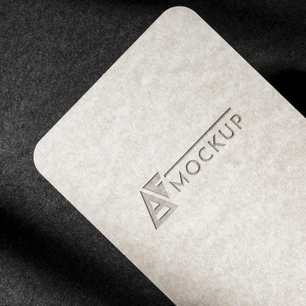 Download Free PSD | Branding identity business card mock-up on dark background