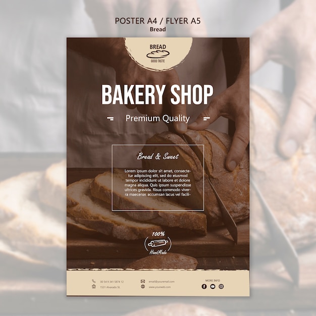 Free PSD | Bread Poster Template