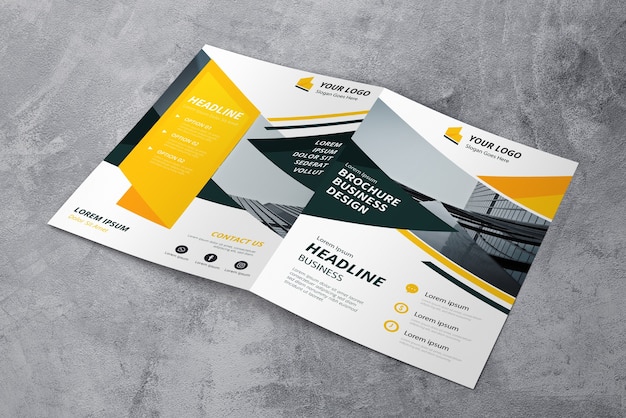 Brochure cover mockup | Free PSD File