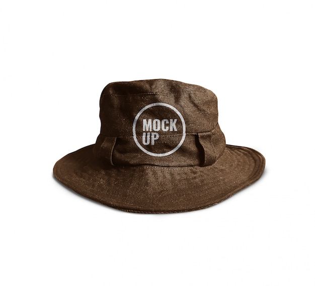 Download Brown bucket hat mockup realistic | Premium PSD File PSD Mockup Templates