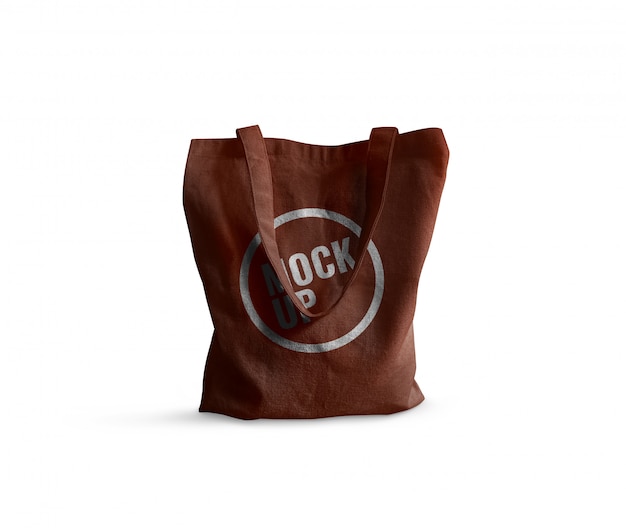 Download Brown tote bag mockup realistic | Premium PSD File