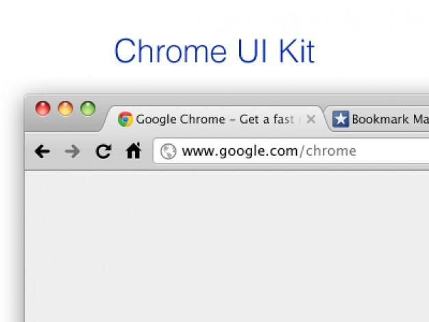 Browser template google chrome ui kit | Free PSD File