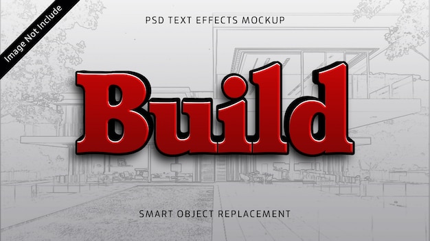 Download Premium PSD | Build 3d text effect mockup