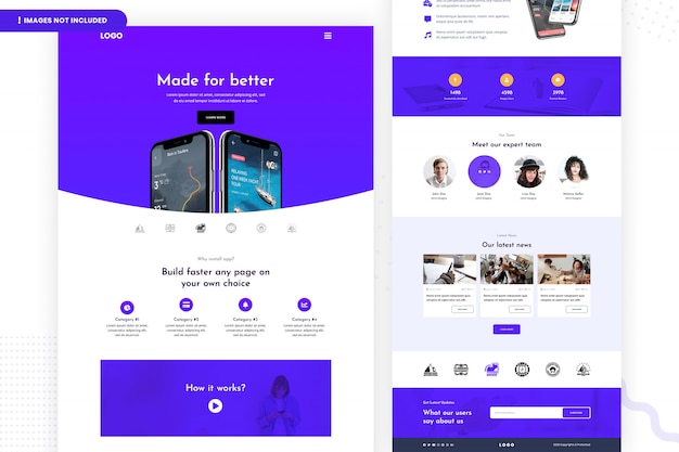 Premium PSD | Build faster mobile app website page