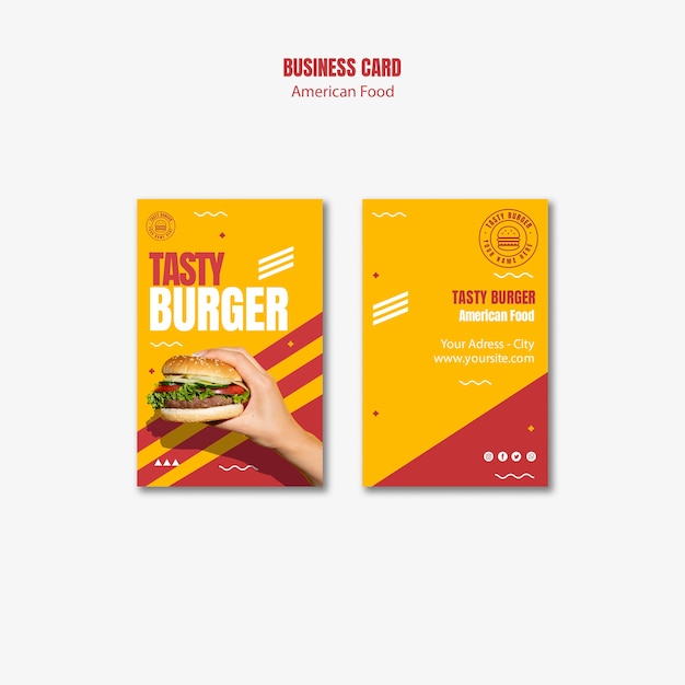 Food Business Cards Templates Free