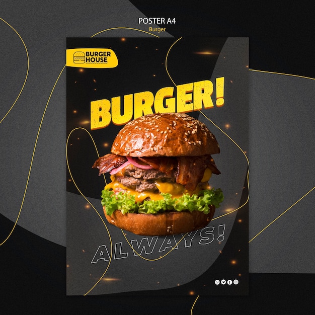 Burger Poster PSD, 100+ High Quality Free PSD Templates For Download