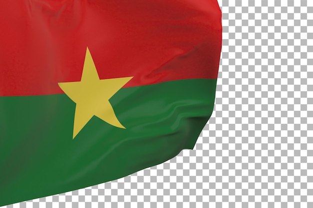 Premium Psd Burkina Faso Flag Isolated Waving Banner National Flag